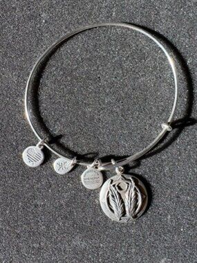 2016 Alex + Ani Godspeed Silver Expandable Charm Bracelet Unisex Made in USA